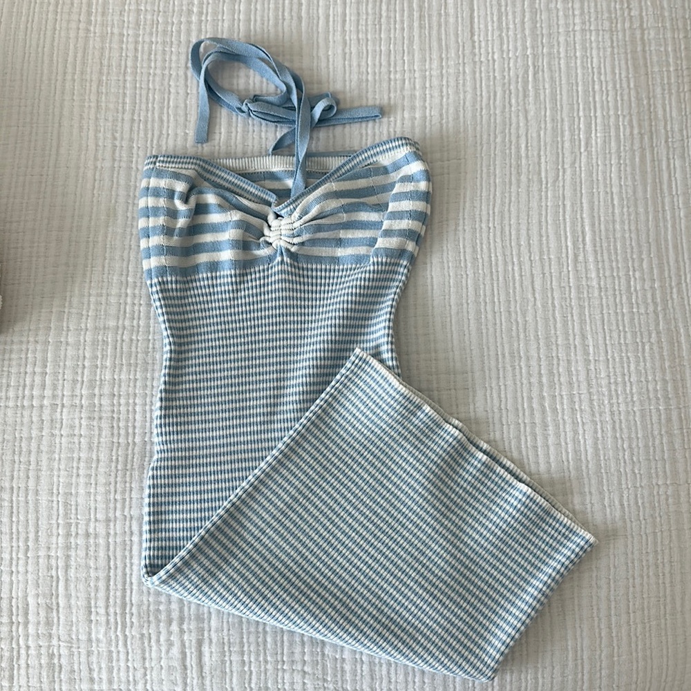 Blue mini dress